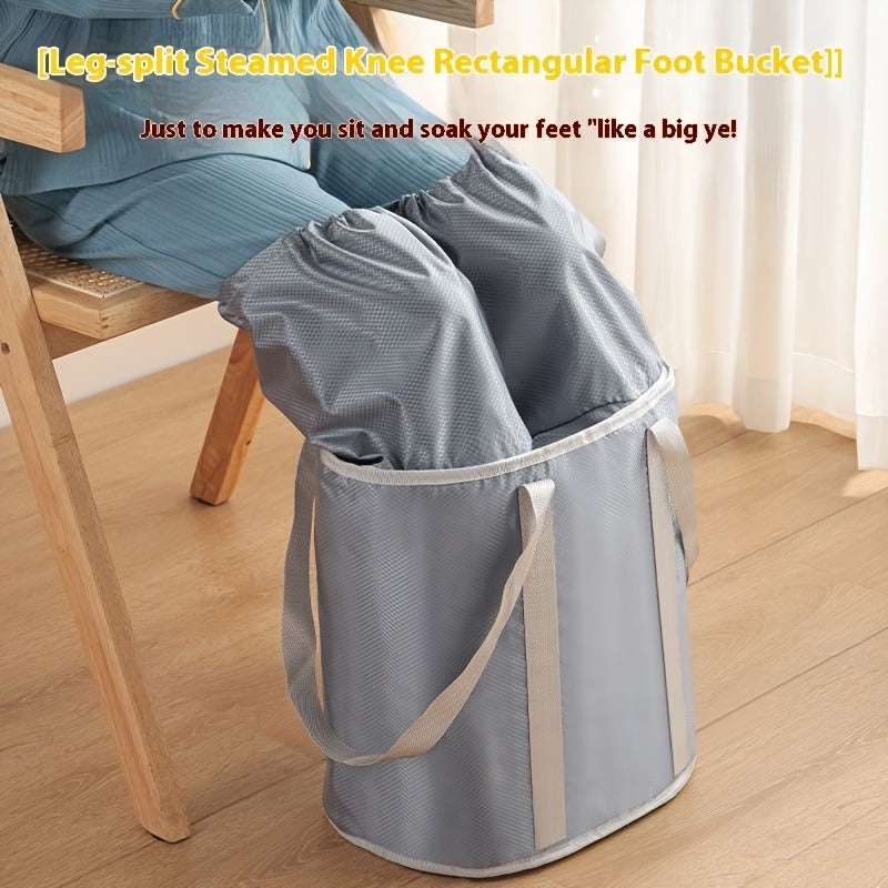 1 Cubo Plegable para Baño de Pies con Asa, Colores Aleatorios, Bañera Portátil para Pies con Tapa, Cubeta Plegable para Masaje de Pies, Bañera de Acupresión, Ideal para Baño, Sala, Dormitorio, Camping y Viajes