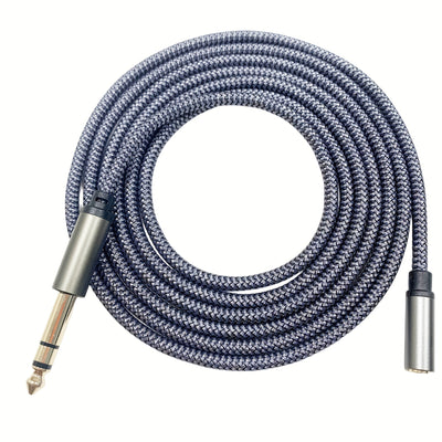 Cable de audio de 6.5mm a 3.5mm, para uso profesional y hogareño, compatible con diferentes altavoces, instrumentos y dispositivos de grabación - Conector redondo flexible, macho a hembra, Cat5e, para configuración de estudio | Cable de audio versátil |