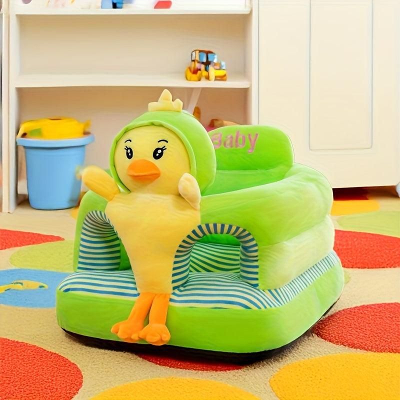 Una silla de bebé con forma de animal, con relleno, para aprender y sentarse, con cojín de sofá suave y acogedor para bebés y niños pequeños, en varios colores.