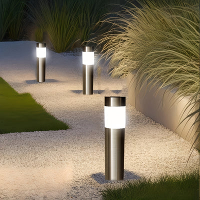 4 piezas de luces solares brillantes para exteriores, luces solares para jardín, luces exteriores con auto encendido/apagado para césped, patio, caminos, driveway y decoración de paisaje (tono cálido), fácil de instalar