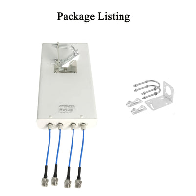 Antena de rango largo al aire libre 5G/4G/LTE 4x4 MIMO, 698-4000MHz - Ganancia de 5DBi, alta calidad, señal potente para routers y puntos de acceso, antena 5G, antena portátil, diseño compacto, construcción duradera.