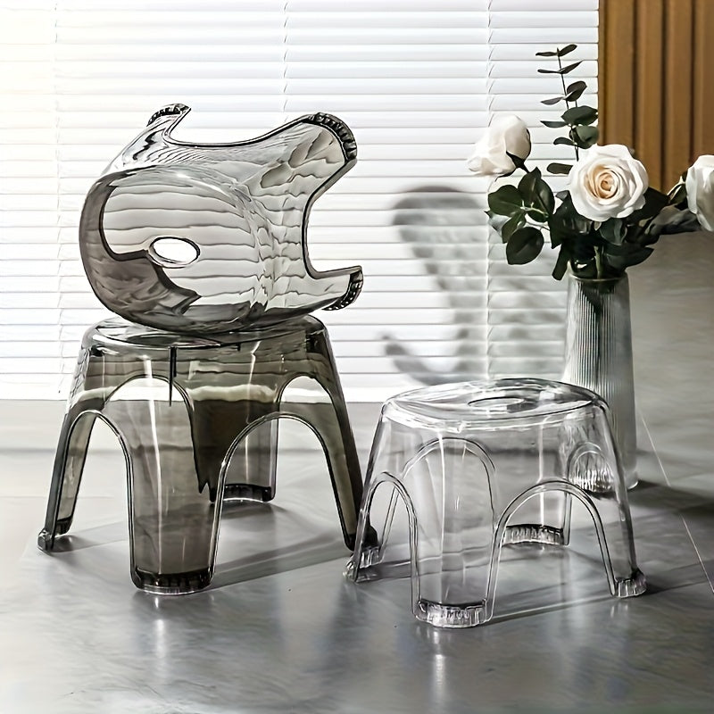 Taburete apilable - Duradero, Antideslizante, Estiloso Silla Baja para Baño, Cocina, Dormitorio, Sala de Estar - Banqueta de Zapato Gruesa, Silla de Baño, Adecuada para 9 Personas en la Familia