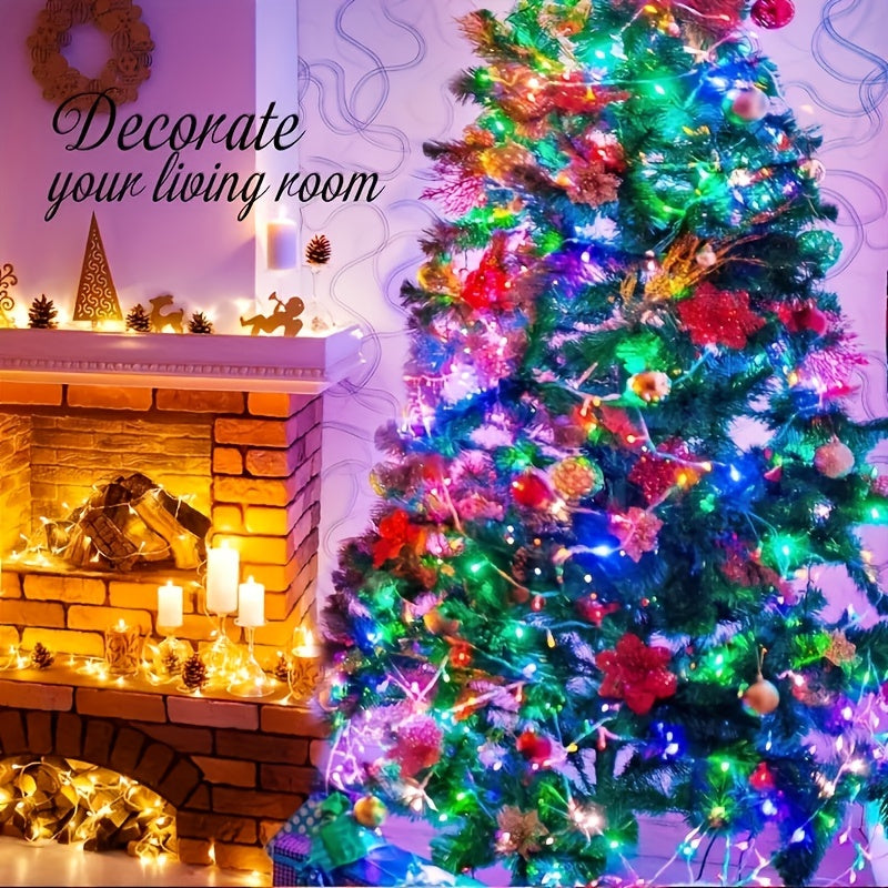 1 pieza, Luces de Ambiente para Decoración de Árbol de Navidad 20/40/80LED, Luces de Hadas para Tienda de Camping al Aire Libre, Decoración de Árbol de Flores para Jardín, Producto Adecuado para Varios Festivales, Cumpleaños, Bodas, Decoraciones Navideña