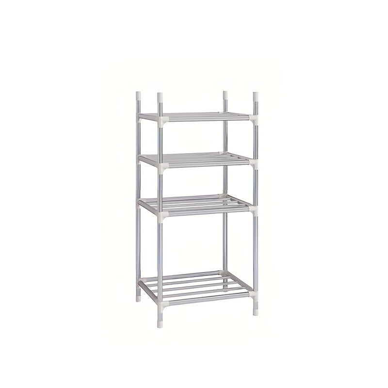 Estante de almacenamiento de cocina de acero inoxidable de 4/5/6 niveles con pies de nivelación - Estante multi-nivel de gran resistencia para ollas, sartenes, microondas y más - Unidad de estantería ahorradora de espacio para despensa, garaje y armario,