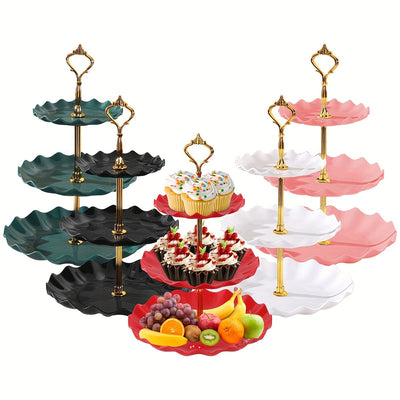 Juego de 2 Piezas para Exhibición de Postres Estilo Medio Oriente con Soporte para Tartas y Cupcakes, Ideal para Bodas y Ceremonias de Graduación