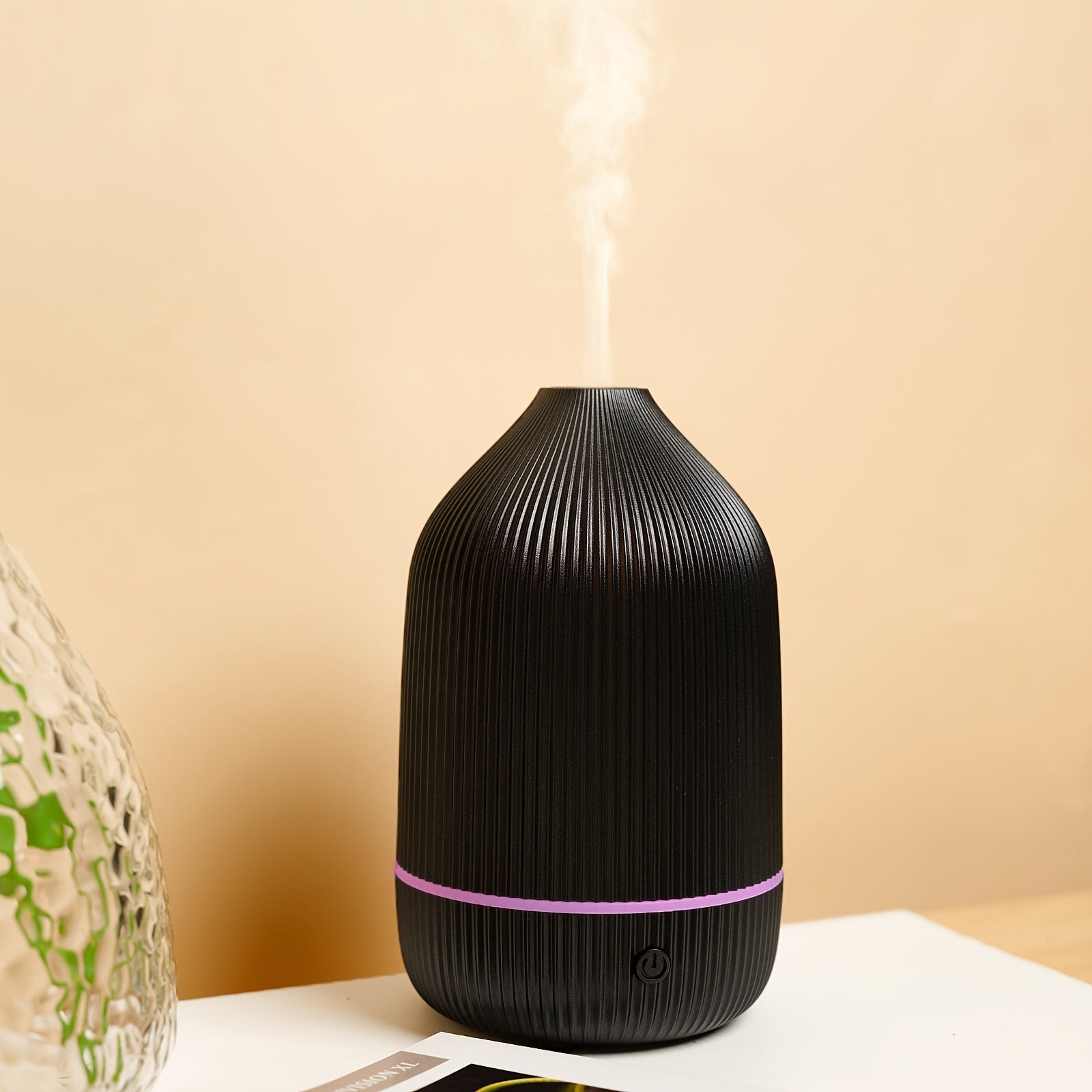 Difusor de aromas y humidificador 2 en 1, tecnología de ondas sonoras, apagado automático, luces LED de 7 colores, humidificador silencioso para hogar, oficina o dormitorio, portátil, alimentado por USB, regalo ideal