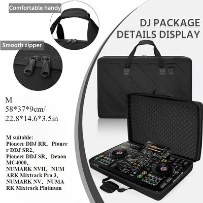 Estuche de almacenamiento ligero de EVA moldeado para Pioneer DDJ RX2 RX3, negro