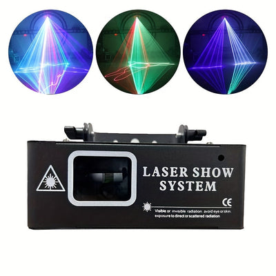 Ybeiyuan Stage DJ Luz de fiesta, 1PC DMX512 Controlador Proyector, Acabado barnizado, Sistema de espectáculo de haz de animación navideña, Funciona con fuente de alimentación, Enchufe de EE. UU., 110 V/220 V, para karaoke disco bar boda club nocturno