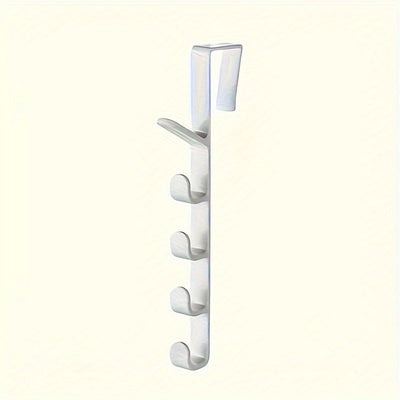 Colgador de ropa multifuncional de plástico para puerta - Organizador de almacenamiento resistente y ahorrador de espacio para dormitorio, bolsos y accesorios