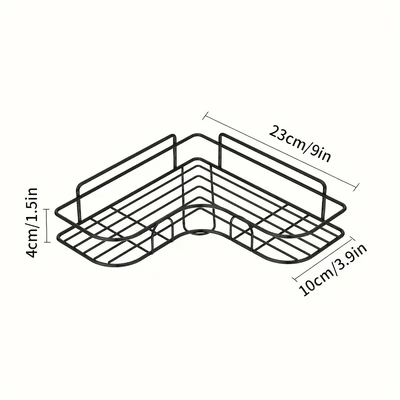 Estantería para Baño sin Taladro - Organizador de Esquina Resistente al Óxido, Ahorrador de Espacio para Ducha o Cocina/Lavandería - Fácil Instalación, Diseño Minimalista y Construcción Robusta, Ideal para Espacios Pequeños