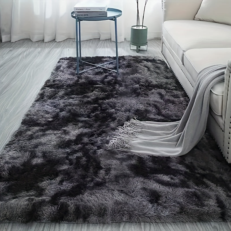 Alfombra cuadrada de poliéster para dormitorio y sala de estar - Pelo bajo, solo lavado a mano, uso en interiores, hecha a máquina - 1,5 m de longitud máxima