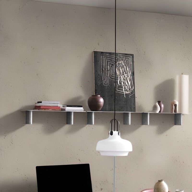 Estante de almacenamiento geométrico moderno de hierro, estantería de metal montada en la pared con estantes abiertos para decoración de dormitorio y sala de estar, diseño minimalista, solución que ahorra espacio, estantes de libros.