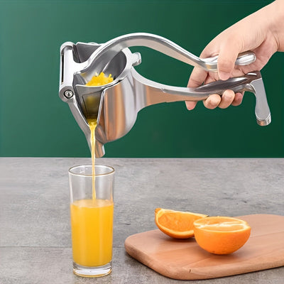 Exprimidor de Cítricos Manual de Aleación de Aluminio Premium - Exprimidor Resistente para Limones y Naranjas, Multifuncional para Uso Doméstico y al Aire Libre, Diseño Metálico Duradero para la Extracción de Jugo Fresco