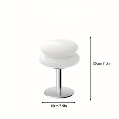 1 pieza de lámpara de mesa Macaron Hamburger - Luz ambiental con control de intensidad alimentada por USB con 3 modos de iluminación, luz blanca/natural/cálida, estilo Art Deco para sala de estar, dormitorio, oficina en casa - Ideal para mesitas de noche