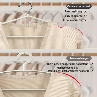 10 Piezas, Colgador Que No Deja Marcas, La Ropa Del Hogar No Puede Permitirse Bolsas Y No Se Deforma, Estante Para Ropa, Secado De Ropa, Antideslizante, Ángulo Antihombro, Colgador Para Colgar Para El Armario