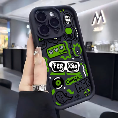 Estuche de teléfono Ferxxo Graffiti de calle diseñado para ser compatible con modelos de for iphone 16, 15, 14, 13, 12, 11 Pro Max, Mini, XR, XS, X, 7, 8 Plus, con una funda trasera de TPU suave para una mayor protección contra caídas.