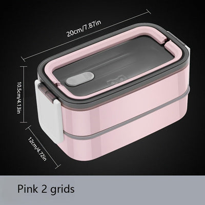 Lonchera de Acero Inoxidable Aislada - Doble Capa, Segura para Microondas, Portátil para Escuela y Trabajo, Regreso a Clases