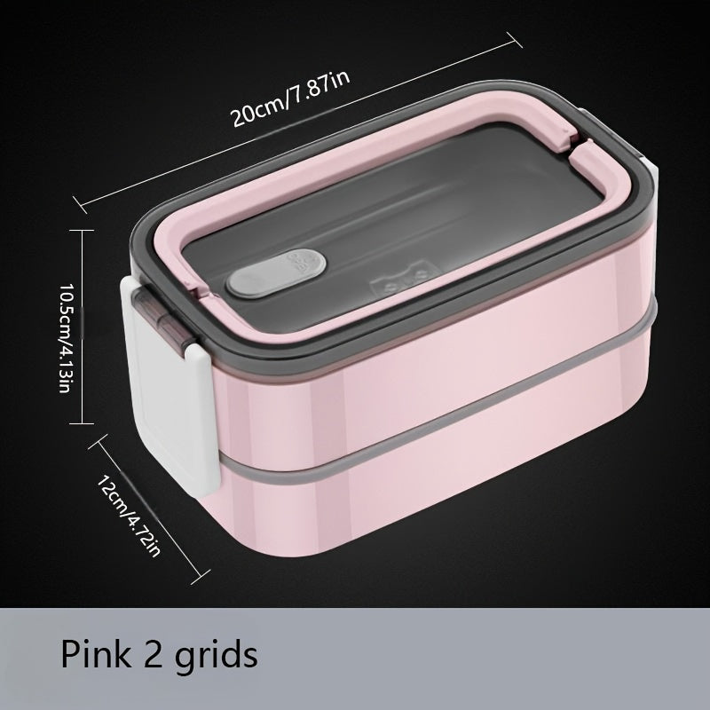 Lonchera de Acero Inoxidable Aislada - Doble Capa, Segura para Microondas, Portátil para Escuela y Trabajo, Regreso a Clases