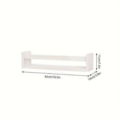 Estante de libros flotante con diseño de oso blanco - Ideal para dormitorio, baño o decoración del hogar, estante de almacenamiento de libros|Estante de libros moderno|Estante de madera, organizador de almacenamiento de libros