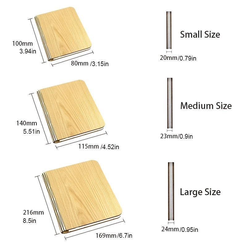 Lámpara de escritorio LED plegable de madera, recargable por USB con batería de níquel, acabado de metal pulido, control de interruptor, compatible con el Asistente de Google para dormitorio, oficina, decoración de estantería Regalo
