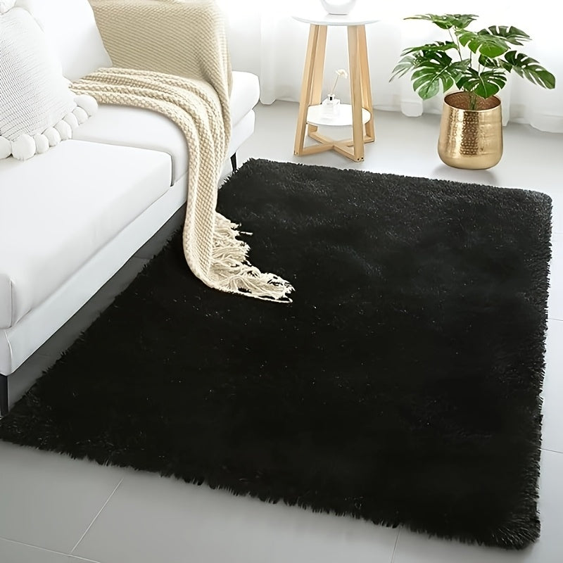 Alfombra rectangular de peluche de One Piece, suave y esponjosa, color sólido, antideslizante, lavable, perfecta para sala, sofá, dormitorio, decoración del hogar, fácil de limpiar