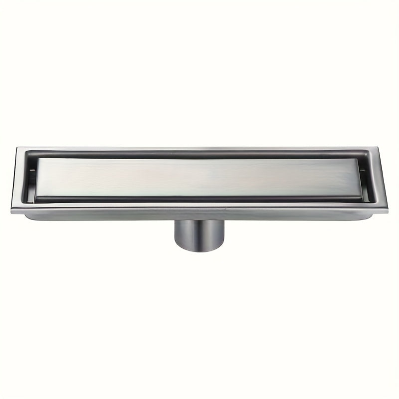 Desagüe de piso de acero inoxidable invisible - Resiste olores, desagüe rectangular de ducha con superficie lisa, ideal para suelos de baño y ducha, desagüe de ducha, accesorio de baño moderno, característica duradera de baño.