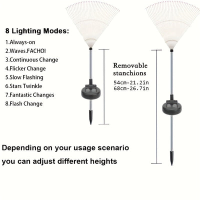 Lámpara decorativa solar resistente al agua, patio, jardín, villa, decoración de iluminación exterior, 8 modos de iluminación exterior, lámpara en forma de fuegos artificiales solares