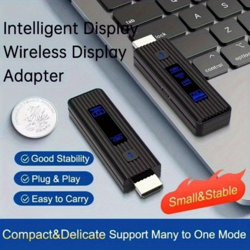 NUEVO Transmisor y receptor de video inalámbrico con pantalla LED 1080P 60Hz 50M 8TXs a 1RX HDTV Adaptador de video inalámbrico para TV con audio, kit de extensor para cámara, portátil, laptop y PC a TV, proyector y monitor, 2.4G/5.8G, bajo retardo