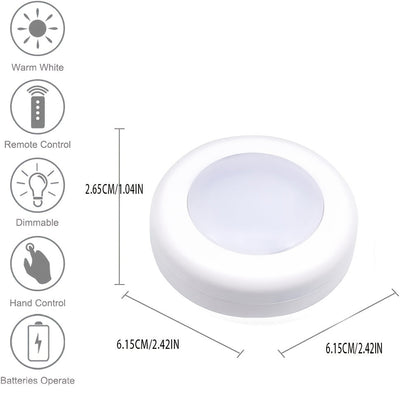 1/3/6 Piezas, Luces LED De Disco Con 13 Colores Cambiables, Luces Debajo Del Gabinete Regulables A Batería, Luces Debajo Del Mostrador A Batería Con Controles Remotos Inalámbricos Para Cocina