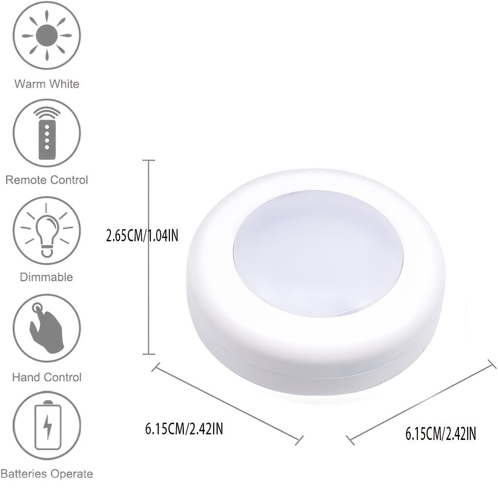 1/3/6 Piezas, Luces LED De Disco Con 13 Colores Cambiables, Luces Debajo Del Gabinete Regulables A Batería, Luces Debajo Del Mostrador A Batería Con Controles Remotos Inalámbricos Para Cocina