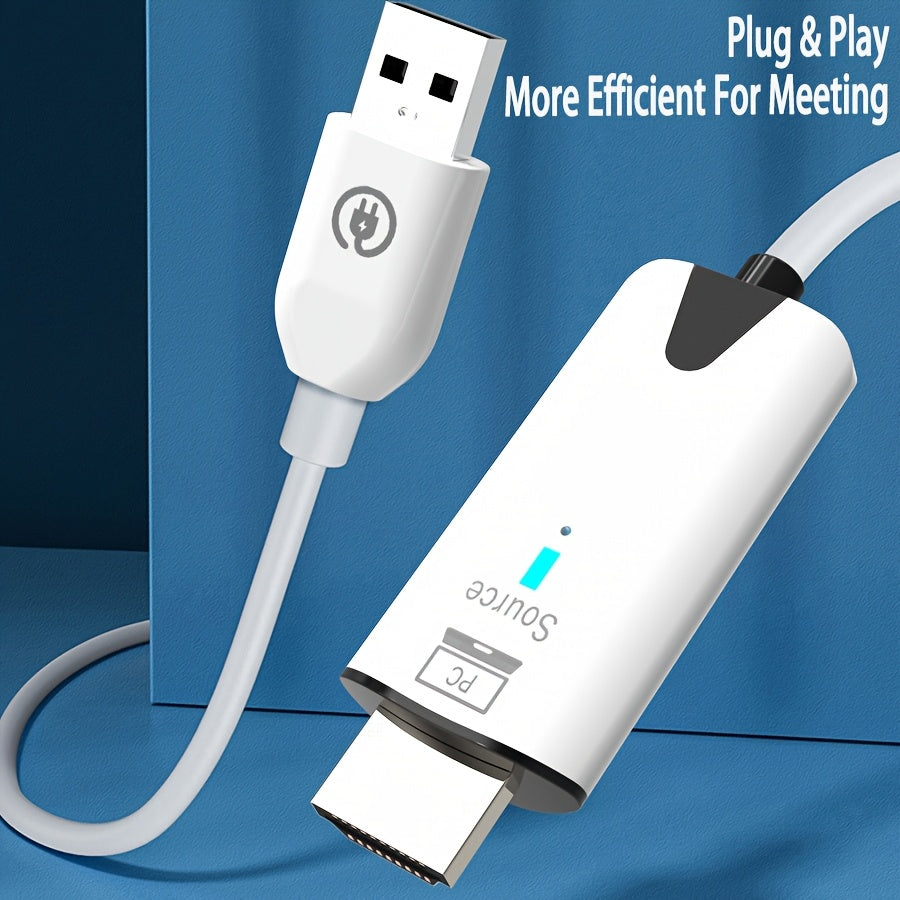 Kit Extensor sin varillas 5.8G/2.4G 1080P 30m Transmisor y Receptor HDTV 8TXs a 1RX, Adaptador de Pantalla para TV, Cámara, PC, Laptop, PS5/4, Monitor o Proyector con Baja Latencia Plug & Play