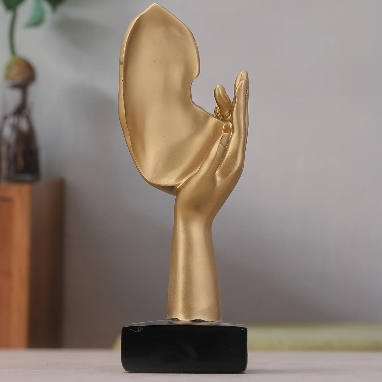 Escultura de resina abstracta para rostro, 1 pieza - Decoración versátil para interiores y exteriores