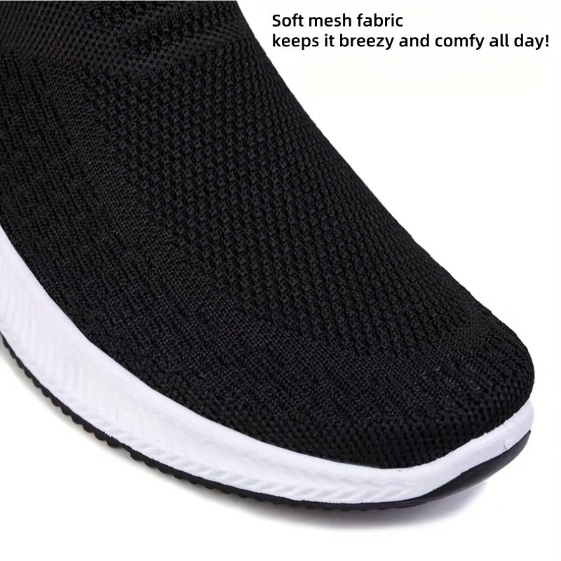 Tenis casuales slip-on para hombre, transpirables y ligeros, con suela de goma duradera, diseño de punta redonda y corte bajo, ideales para primavera, verano y otoño, color gris oscuro, calzado cómodo y flexible para el día a día