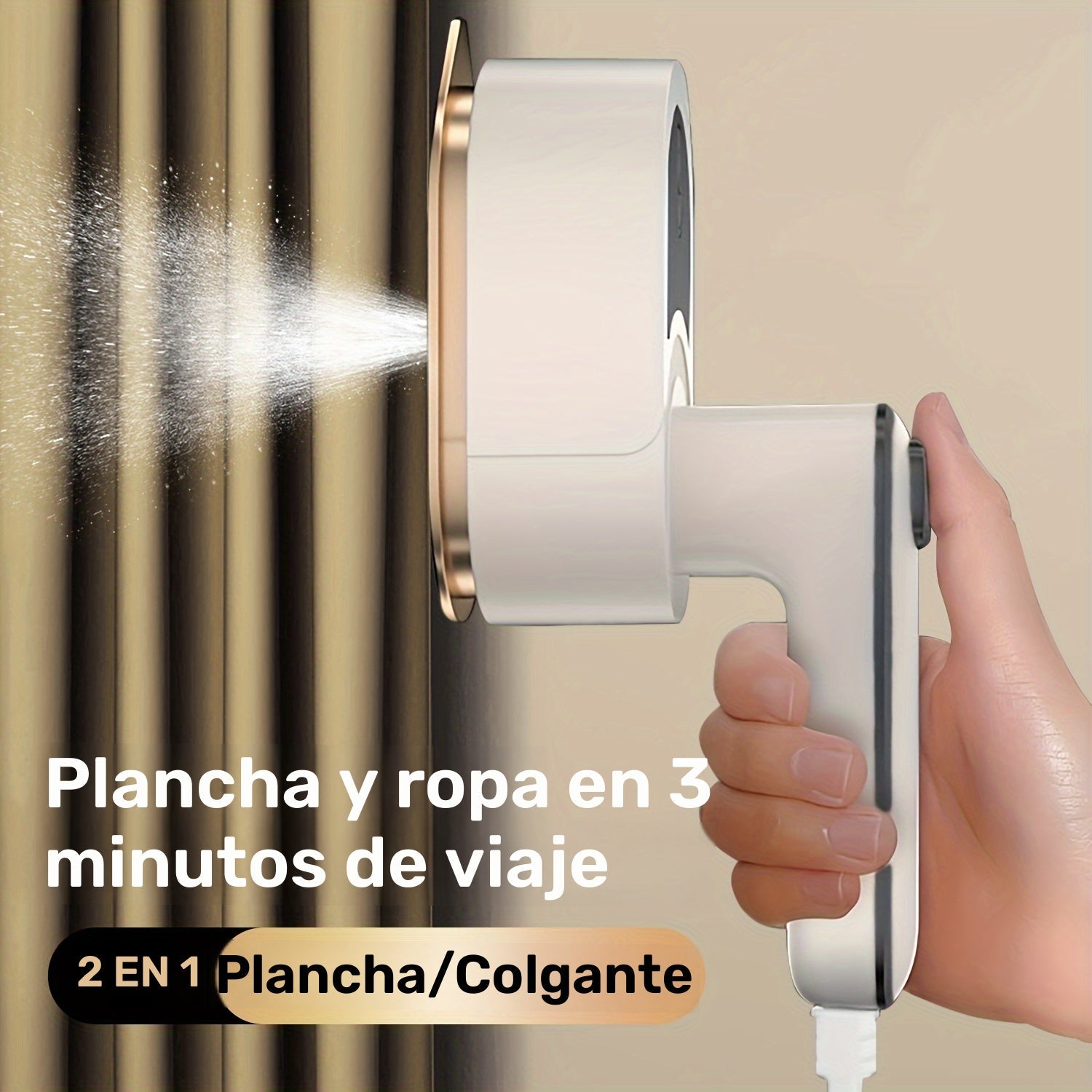 [Vaporizador de Viaje Mini 2 en 1] Nuevo Vaporizador de Viaje Mini PANCERKA 2 en 1 - Máquina de Planchar Portátil, Tamaño Pequeño, Viaje, Universidad, Dormitorio, Esenciales para el Hogar