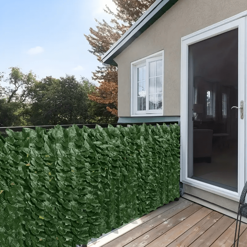 1 Rollo de Hiedra Artificial de Privacidad para Cercas - Panel de Pared de Follaje Falso, Planta de Vid Plástica para Jardín Exterior, Decoración para el Hogar y la Habitación, Espacios Estéticos de Navidad, Decoración de Primavera