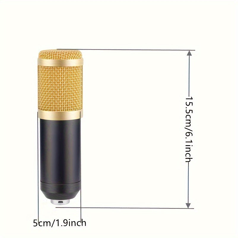 Kit de Podcasting BM800 con Tarjeta de Sonido V8 y Cambiador de Voz - Alimentado por USB/Batería, Conector de Audio de 3.5mm - Ideal para Grabación, Canto, Streaming y Juegos