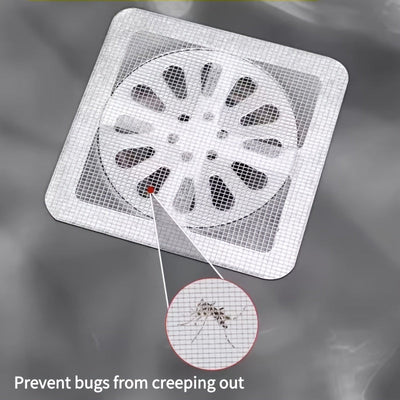 20 piezas de parche de desagüe de piso desechable - Fácil limpieza, previene la presencia de mosquitos y obstrucciones de pelo, ideal para uso en baño y cocina, instalación de cierre, filtro de desagüe de plástico