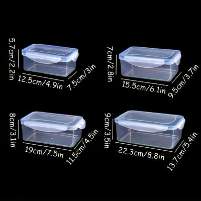 Contenedores transparentes de almacenamiento de alimentos multi-tamaño con tapas herméticas - ideales para frutas, verduras, pasta, etc. - Kits reutilizables de polipropileno aptos para microondas, diseño moderno y organización de cocina