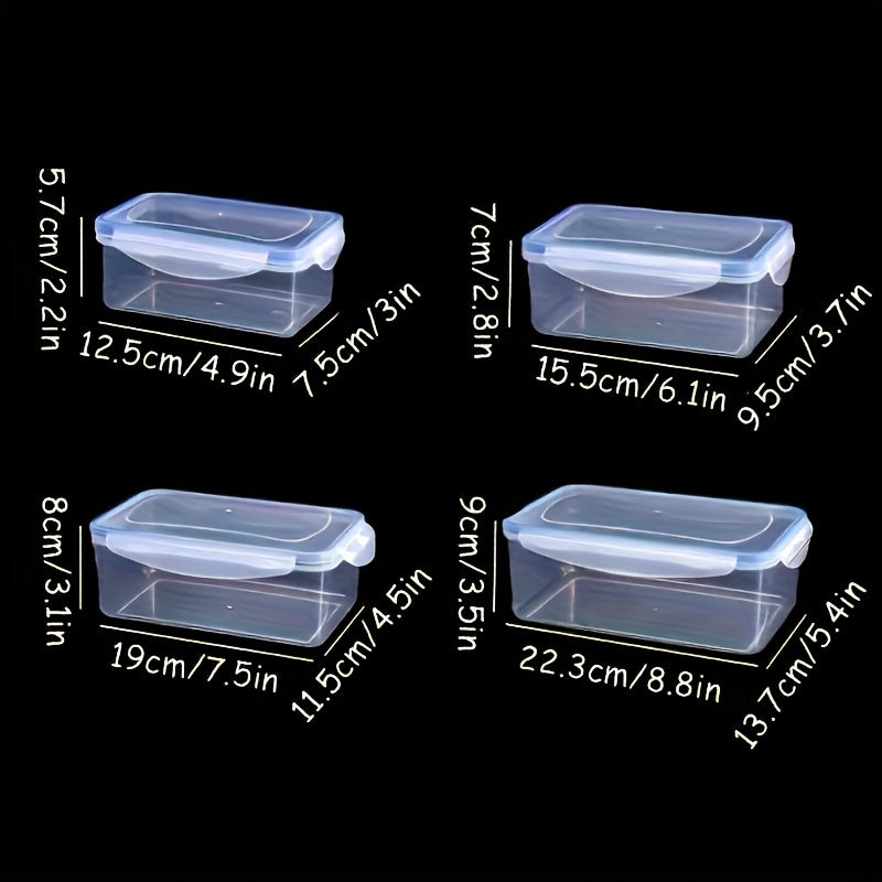 Contenedores transparentes de almacenamiento de alimentos multi-tamaño con tapas herméticas - ideales para frutas, verduras, pasta, etc. - Kits reutilizables de polipropileno aptos para microondas, diseño moderno y organización de cocina
