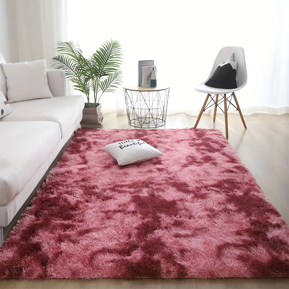 4 estilos de alfombra de felpa suave, alfombra de punto antideslizante con barrera contra la humedad, lavable a máquina, fibra de poliéster ligera, rectángulo para dormitorio, sala de estar, decoración de pasillo, festiva para Navidad, Hanukkah, Acción d