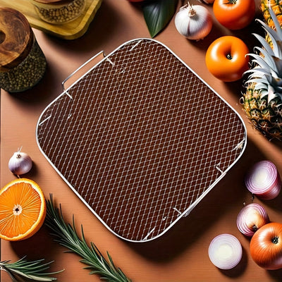 1/2 piezas, soporte de freidora de aire de acero inoxidable, accesorios de freidora de aire para barbacoa, soporte de horneado de microondas, accesorio de cocina
