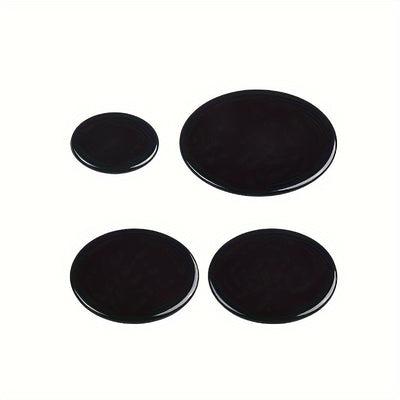 Conjunto de 4 accesorios compatibles para estufas de gas empotradas SABAF, que incluye cubiertas para los quemadores en tamaños: 1 pieza de 55 mm, 2 piezas de 75 mm y 1 pieza de 100 mm.