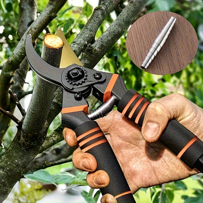 Tenazas de Jardinería Profesionales de Aleación de Titanio 21.59 cm - Tijeras de Acero Ultra Afiladas y Resistentes al Óxido con Empuñadura Antideslizante en Espuma Suave, Ideales para Jardinería Doméstica y Diseño de Paisajes | Mango Ambidiestro | Corte