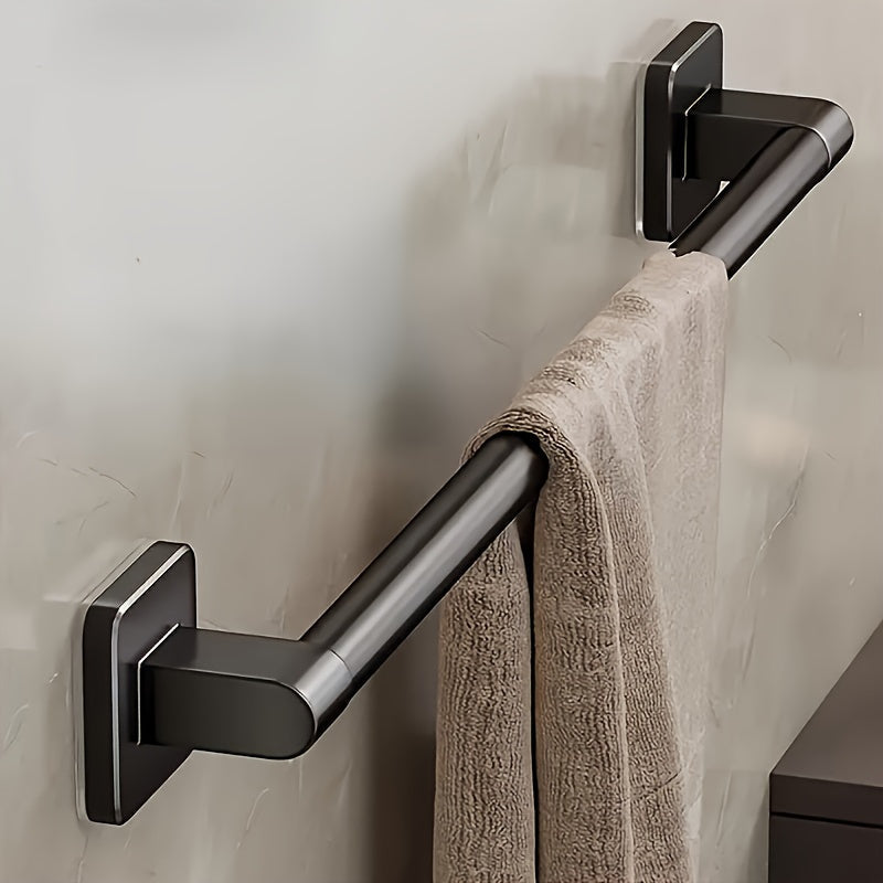 2 Piezas de Soporte para Toallas Sin Taladro, Organizador Montado en Pared con Alta Capacidad de Carga - Diseño Moderno y Minimalista para Baño, Cocina o Spa - Fácil Instalación, Construcción en Acero al Carbono, Almacenamiento Contemporáneo, Decoración