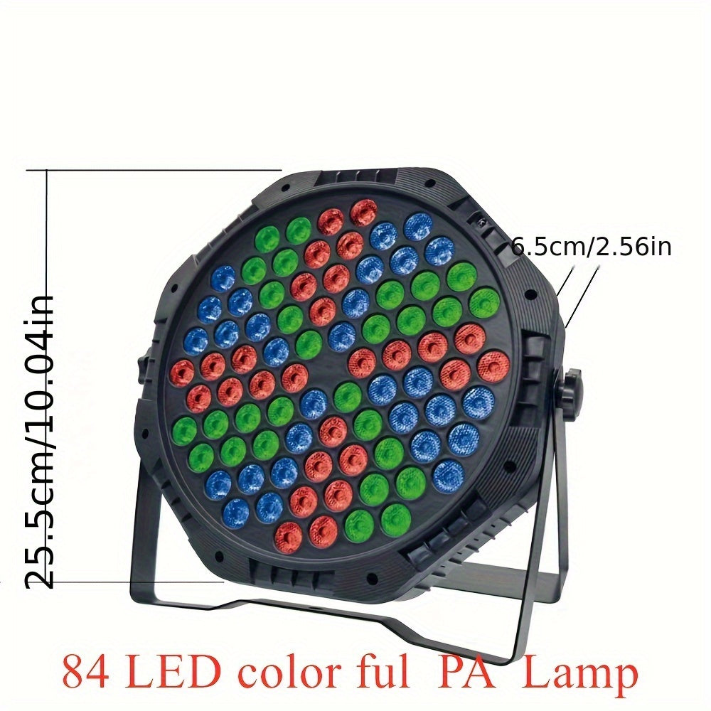 Luces de escenario LED - Luces de DJ Par, luces de fiesta RGB, iluminación de 7 colores con sonido activado, control remoto y DMX, iluminación DJ perfecta para regalos de Navidad, oficina de vacaciones, dormitorio, hotel, fiesta, decoración de restaurant