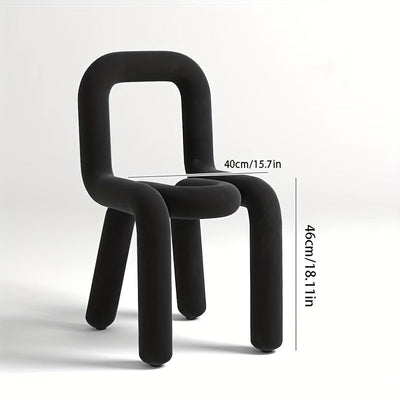1 pieza Silla de Acero Moderna y Colorida con Respaldo - Diseño Elegante Apilable para Hogar, Oficina o Decoración de Tienda - Verde Brillante, Amarillo, Azul, Naranja - Forma Contemporánea Elegante - Ideal para Dormitorio, Sala de Estar u Espacio de Tra