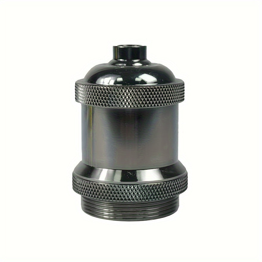Accesorio de portalámparas estilo vintage E27 con boca de tornillo E26 - carcasa de aleación de aluminio, superficie electrochapada, carcasa de accesorio de iluminación DIY