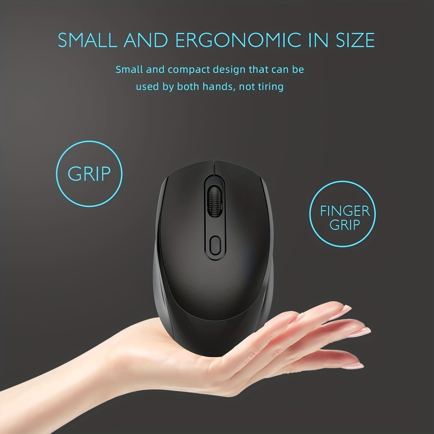 Ratón Inalámbrico BalanceFit, Modo Doble 2.4G e Inalámbrico, Diseño Ergonómico con Agarre Cómodo, Tamaño Compacto para Oficina y Juegos, Compatible con Portátiles, Escritorios, Tabletas, Varios Colores (Negro/Blanco/Rosa/Verde), BalanceFit