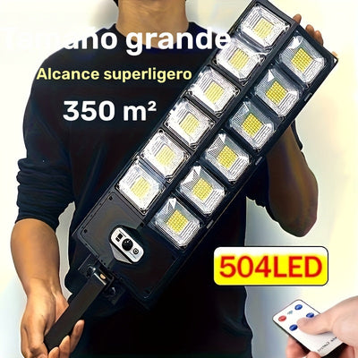 Luz solar para exteriores, luz de pared para jardín, con sensor de movimiento, control remoto, brillo y color ajustables, ideal para jardín, terraza y estacionamiento, energía solar, sensor de movimiento, control remoto, aplique desmontable, montaje semi