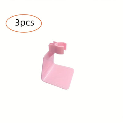 3 Piezas Soporte Multifuncional para Lámpara de Uñas - Diseño Ergonómico con Agarre Seguro, Plástico Rosa Duradero para Secadores LED, Organizador Ahorrador de Espacio para Salón y Hogar